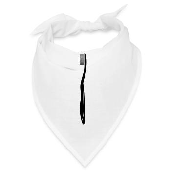 zahnbuerste zahnarzt putzen sauber machen zaehne w - Bandana - Weiß - Vorne