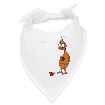 Trauriges Herz - Bandana - Weiß - Vorne