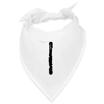 Elder Futhark Rune Isa - Buchstabe I - Bandana - Weiß - Vorne