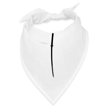 Samurai Japan Katana Ninja Schwert retro Vektor 1 - Bandana - Weiß - Vorne