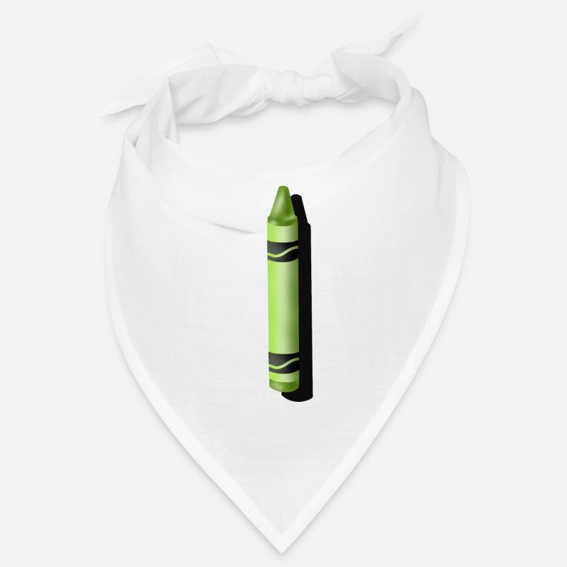 Crayon green - digital drawing Bandana