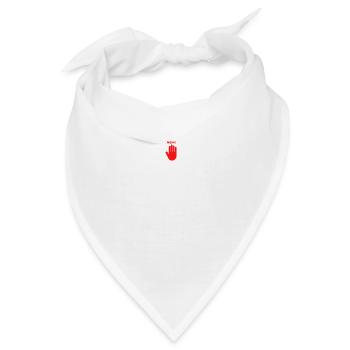 hand rot stop nein halt 4 - Bandana - Weiß - Vorne