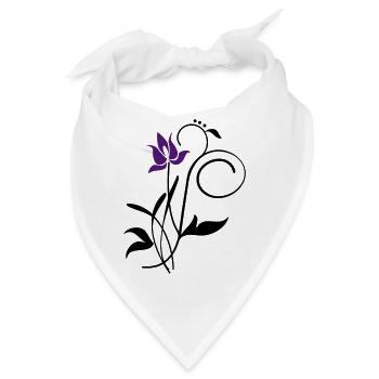 Orchidee / orchid (2c) - Bandana - Weiß - Vorne