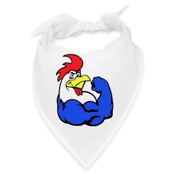 French Rooster - Bandana - Weiß - Vorne