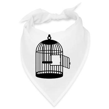 Leerer Käfig / empty cage (1c) - Bandana - Weiß - Vorne