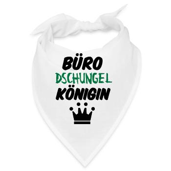 Büro-Dschungelkönigin Büro Arbeit Geschenk Spruch - Bandana - Weiß - Vorne