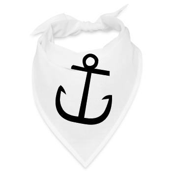 DE - Anker - Bandana - Weiß - Vorne