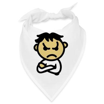 schlecht drauf - Bandana - Weiß - Vorne