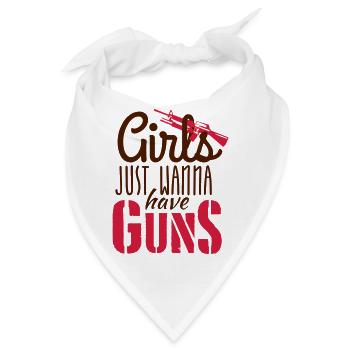 girls just wanna have guns - Bandana - Weiß - Vorne