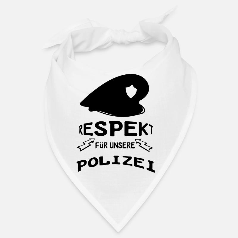 Polizei Respekt Geschenk - Bandana - Weiß