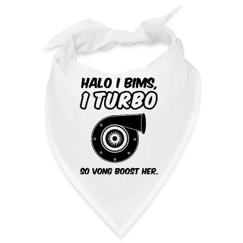 Halo I bims, 1 Turbo - Bandana - Weiß - Vorne