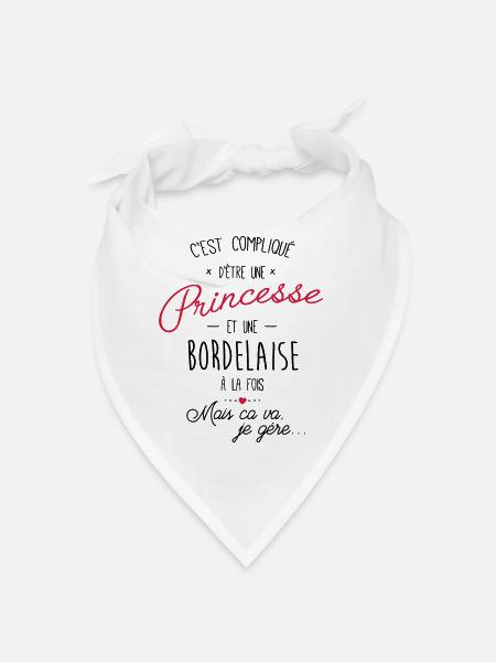 princesse et bordelaise - Bandana - blanc - Devant