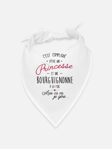 princesse et Bourguignonn - Bandana - blanc