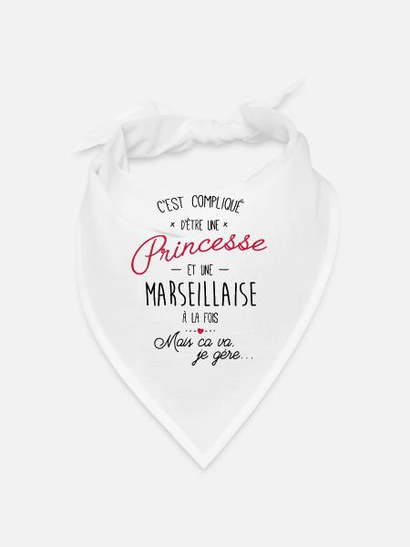 princesse et Marseillaise - Bandana - blanc