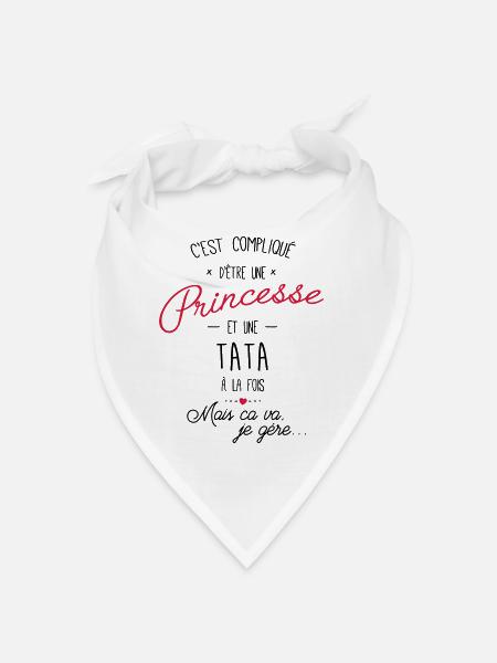 princesse et tata - Bandana - blanc