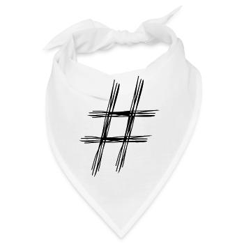 hashtag # - Bandana - Weiß - Vorne