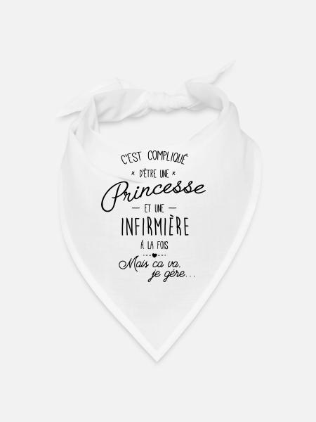 Princesse et infirmière - Bandana - blanc