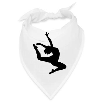 Springen Mädchen - Bandana - Weiß - Vorne