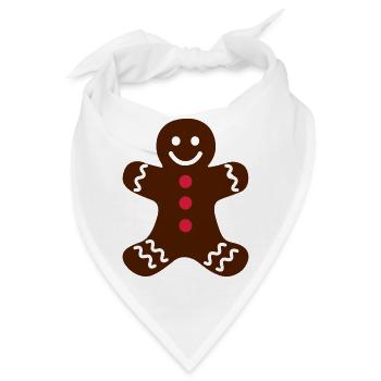 lebkuchenmann - Bandana - Weiß - Vorne
