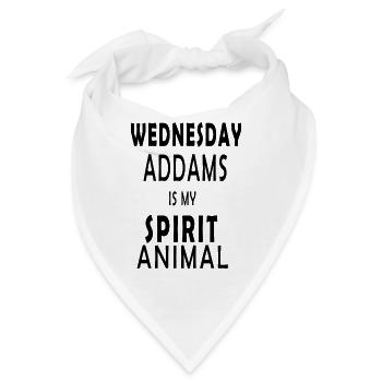 Mittwoch Addams ist mein Geistestier - Bandana - Weiß - Vorne