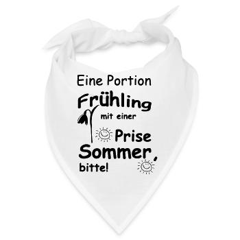 Frühling & Sommer Sprüche, Geschenk, Fun - Bandana - Weiß - Vorne
