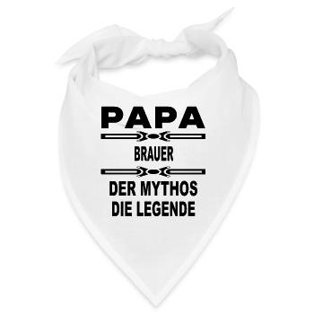Papa Der der mythos legende BRAUER - Bandana - Weiß - Vorne