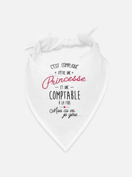 Princesse et comptable - Bandana - blanc
