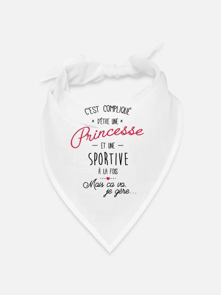 Princesse et sportive - Bandana - blanc