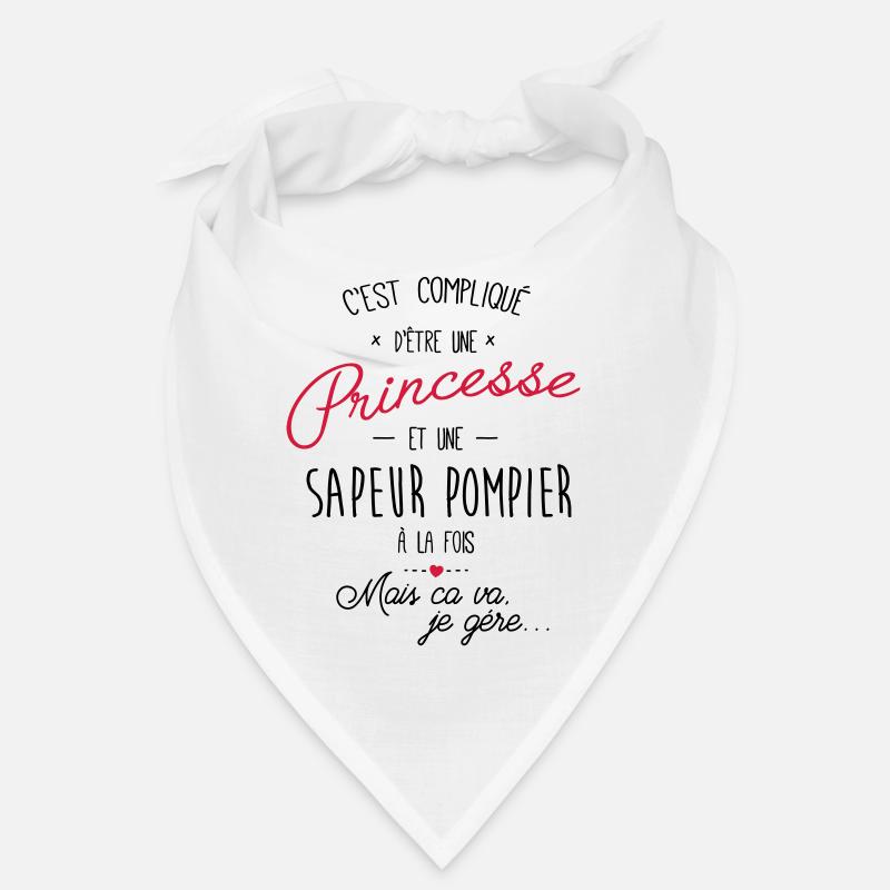 Princesse et sapeur pompier Bandana