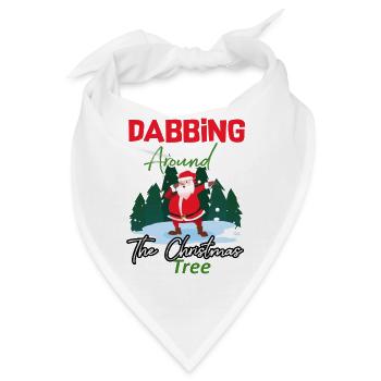 Dab Santa Geschenk Weihnachten Christmas Dabb - Bandana - Weiß - Vorne