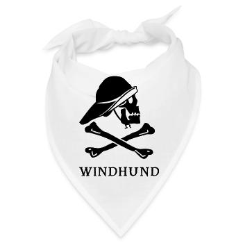 ~ Windhund ~ - Bandana - Weiß - Vorne