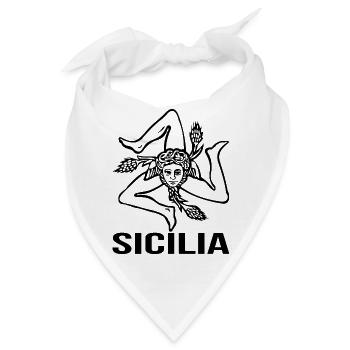 SICILIA sicilian Sizilien Siciliana italy - Bandana - Weiß - Vorne
