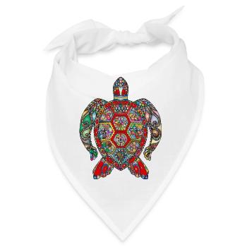 sea turtle colourful - Bandana - Weiß - Vorne