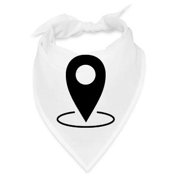 Standort Symbol gprs Geschenkidee Signal - Bandana - Weiß - Vorne