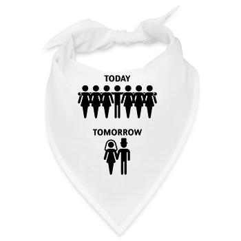 Today - Tomorrow (Junggesellenabschied / Stag - Bandana - Weiß - Vorne