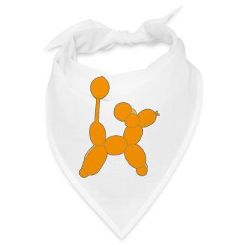 Ballon Hund - Bandana - Weiß - Vorne