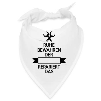 Mechaniker - Bandana - Weiß - Vorne