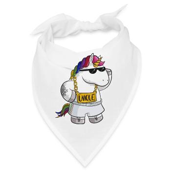 Unique Comic Einhorn - Bandana - Weiß - Vorne