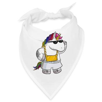 Unique Comic Einhorn - Bandana - Weiß - Vorne