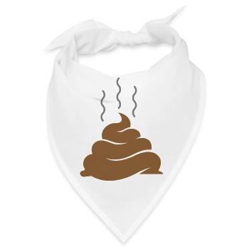 Ein Haufen Scheiße - Bandana - Weiß - Vorne