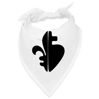 Sacre-Coeur & Fleur de Lys - Bandana - Weiß - Vorne