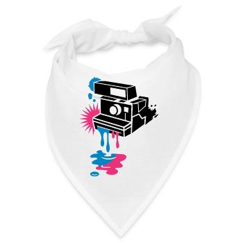 Sofortbildkamera - Farbe tropft raus - - Bandana - Weiß - Vorne