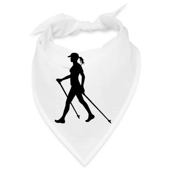 Nordic Walking Woman - colour switch - Bandana - Weiß - Vorne