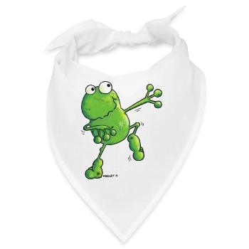 Green Power Frosch - Frösche - Bandana - Weiß - Vorne