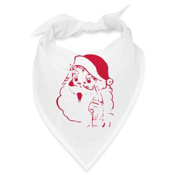 Weihnachtsmann - Bandana - Weiß - Vorne