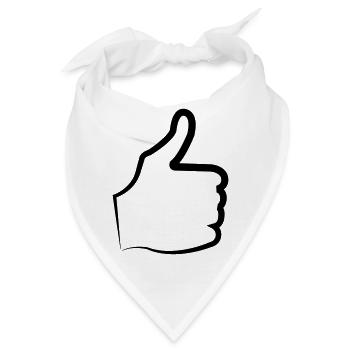 Daumen hoch thumb - Bandana - Weiß - Vorne