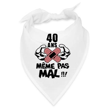 40 Jahre Geburtstag nicht einmal schlechte Muskel - Bandana - Weiß - Vorne