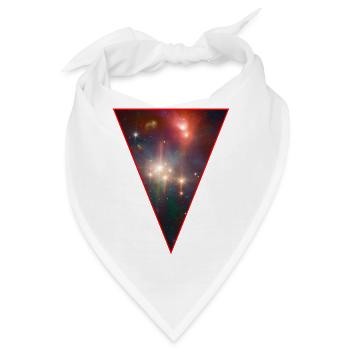 Galaxy - Space - Sterne - Cosmic - Kunst - - Bandana - Weiß - Vorne