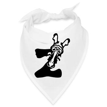 Zebrabuchstabe z Tiere - Bandana - Weiß - Vorne