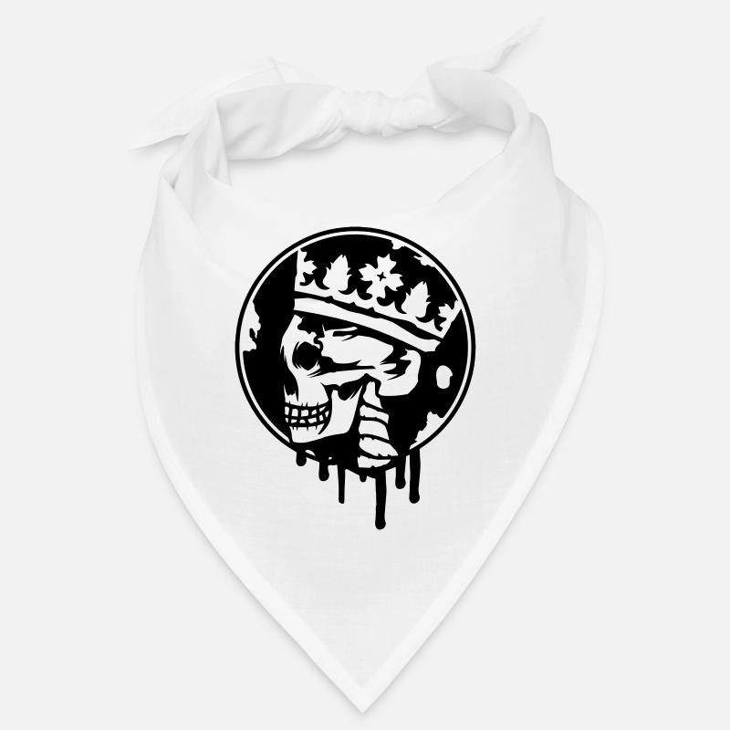 Totenschädel mit Krone Graffiti Bandana